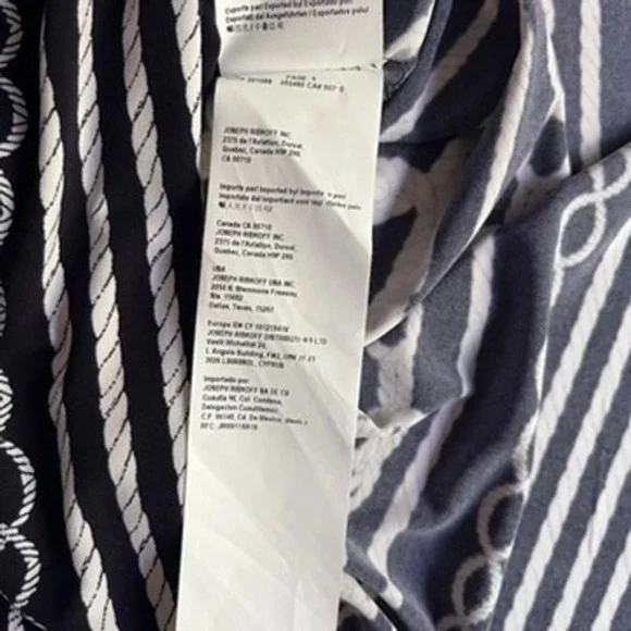 Joseph Ribkoff Nautical Rope V-Neck Top in Midnight Blue/Vanilla size 12 - Picture 14 of 14